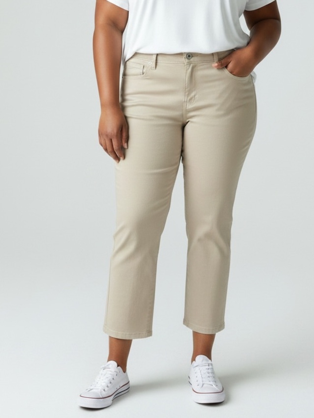 NWT🌺Levi's•Classic Capri Pants Light Beige